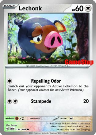 Lechonk - 154/198 (GameStop Promo) Reverse Holofoil [Misc: Cards & Products] Pokemon Single Pokémon