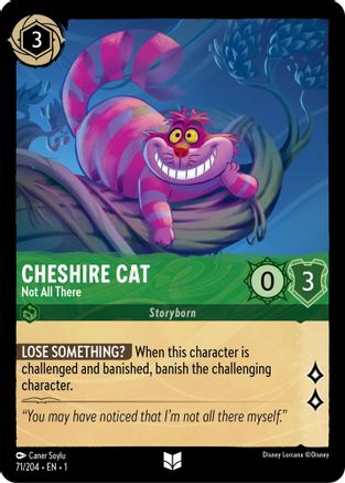 Cheshire Cat - Not All There (71/204) [The First Chapter] Cold Foil Lorcana Single Disney