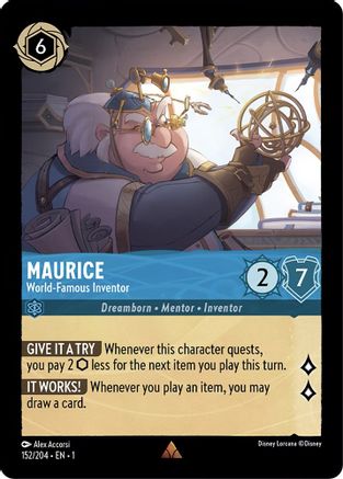 Maurice - World-Famous Inventor (152/204) [The First Chapter] Lorcana Single Disney