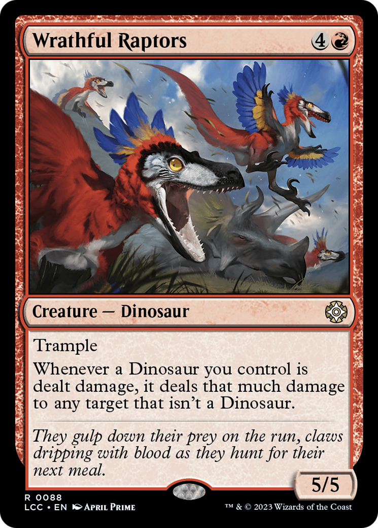 Wrathful Raptors (LCC-088) [The Lost Caverns of Ixalan Commander] MTG Single Wizards of the Coast