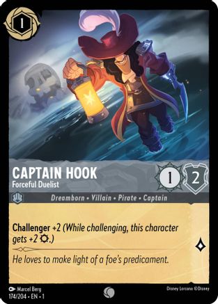 Captain Hook - Forceful Duelist (174/204) [The First Chapter] Lorcana Single Disney