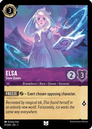 Elsa - Snow Queen (41/204) [The First Chapter] Cold Foil Lorcana Single Disney