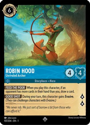Robin Hood - Unrivaled Archer (157/204) [The First Chapter] Lorcana Single Disney