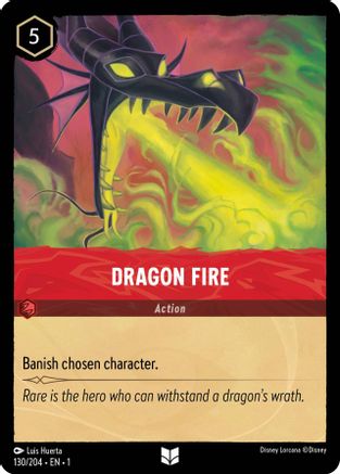 Dragon Fire (130/204) [The First Chapter] Lorcana Single Disney