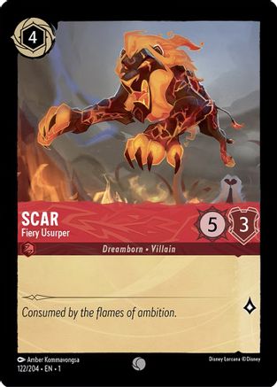 Scar - Fiery Usurper (122/204) [The First Chapter] Cold Foil Lorcana Single Disney