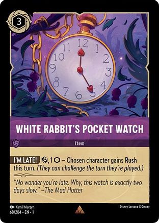 White Rabbit's Pocket Watch (68/204) [The First Chapter] Lorcana Single Disney