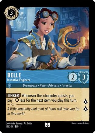 Belle - Inventive Engineer (141/204) [The First Chapter] Cold Foil Lorcana Single Disney