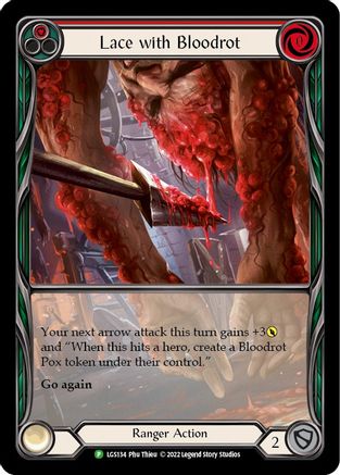 Lace with Bloodrot (Red) [LGS134] (Promo)  Rainbow Foil Flesh And Blood Single Flesh And Blood   