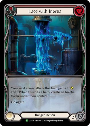 Lace with Inertia (Red) [LGS136] (Promo)  Rainbow Foil Flesh And Blood Single Flesh And Blood   