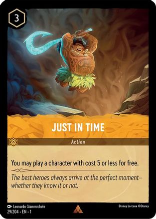 Just in Time (29/204) [The First Chapter] Cold Foil Lorcana Single Disney