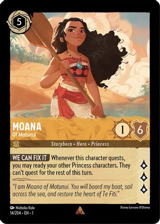 Moana - Of Motunui (14/204) [The First Chapter] Cold Foil Lorcana Single Disney