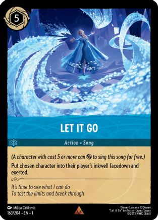 Let It Go (163/204) [The First Chapter] Cold Foil Lorcana Single Disney