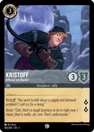 Kristoff - Official Ice Master (182/204) [The First Chapter] Cold Foil Lorcana Single Disney