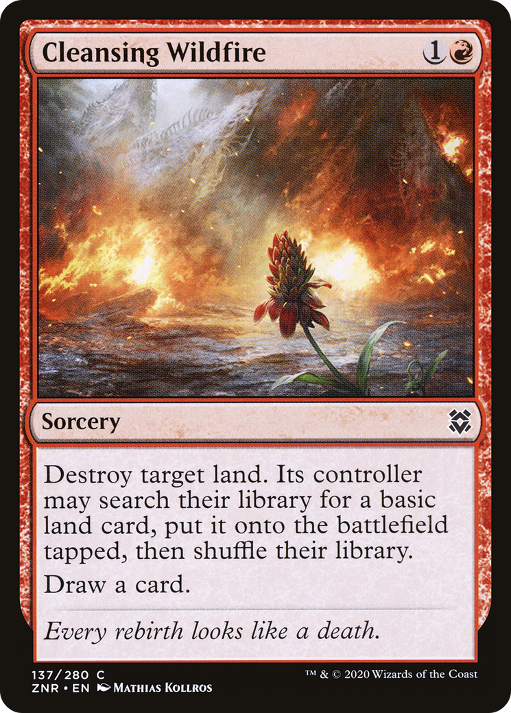 Cleansing Wildfire (ZNR-137) [Zendikar Rising] MTG Single Wizards of the Coast