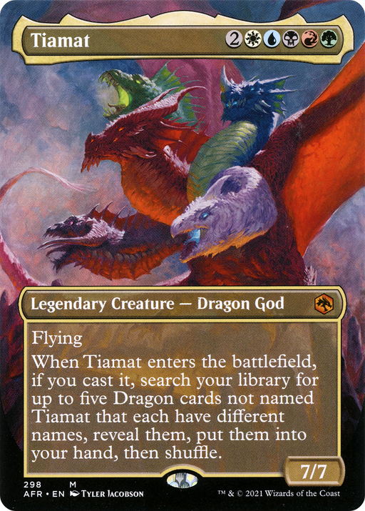 Tiamat (AFR-298) [Adventures in the Forgotten Realms] (Borderless) MTG Single Wizards of the Coast