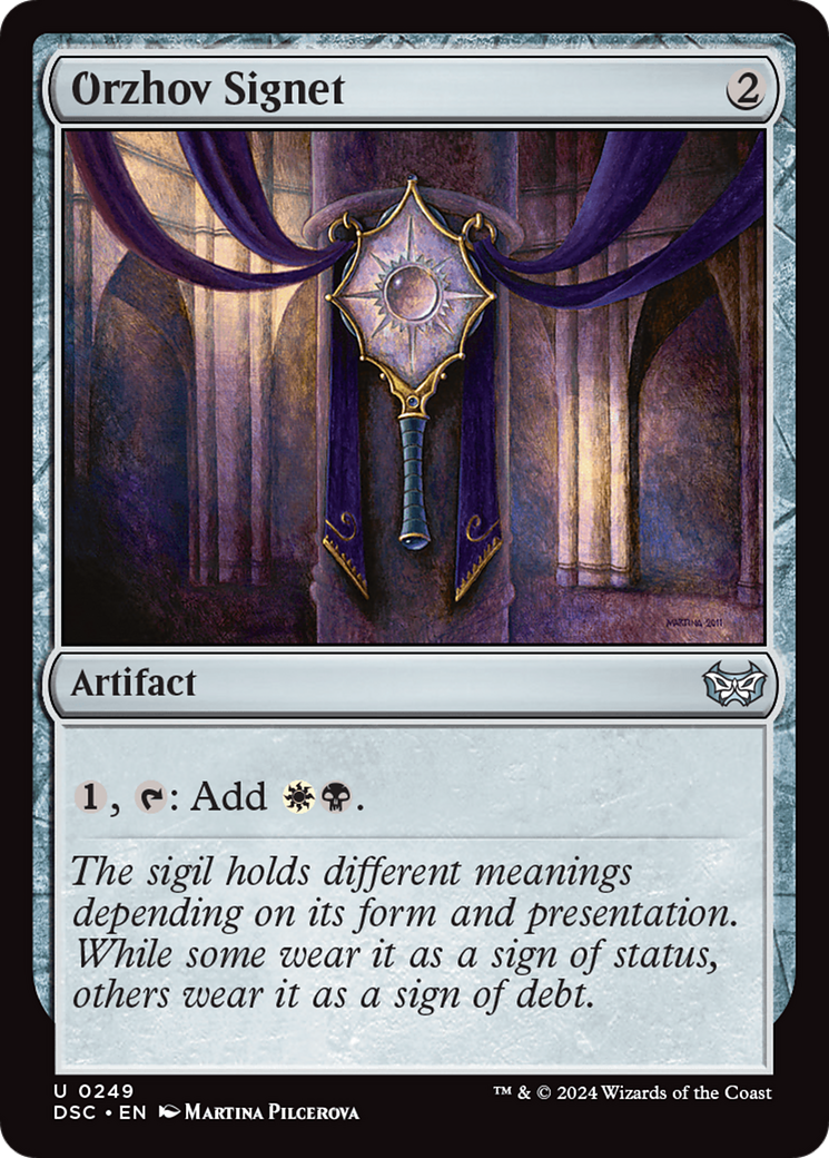 Orzhov Signet (DSC-249) [Duskmourn: House of Horror Commander] MTG Single Wizards of the Coast