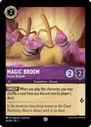 Magic Broom - Bucket Brigade (47/204) [The First Chapter] Cold Foil Lorcana Single Disney