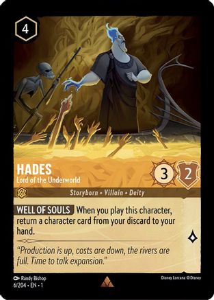 Hades - Lord of the Underworld (6/204) [The First Chapter] Lorcana Single Disney