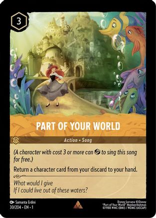 Part of Your World (30/204) [The First Chapter] Cold Foil Lorcana Single Disney