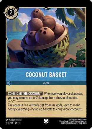 Coconut Basket (166/204) [The First Chapter] Cold Foil Lorcana Single Disney