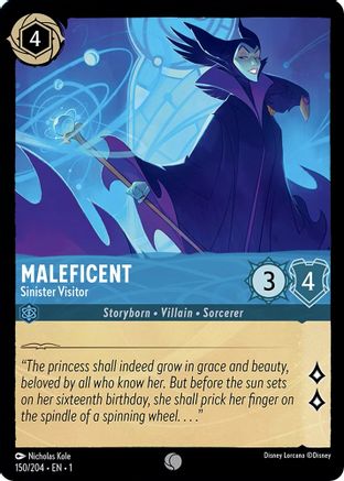 Maleficent - Sinister Visitor (150/204) [The First Chapter] Cold Foil Lorcana Single Disney