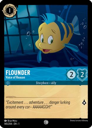 Flounder - Voice of Reason (145/204) [The First Chapter] Cold Foil Lorcana Single Disney