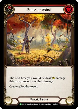 Peace of Mind [FAB131] (Promo)  Rainbow Foil Flesh And Blood Single Flesh And Blood   
