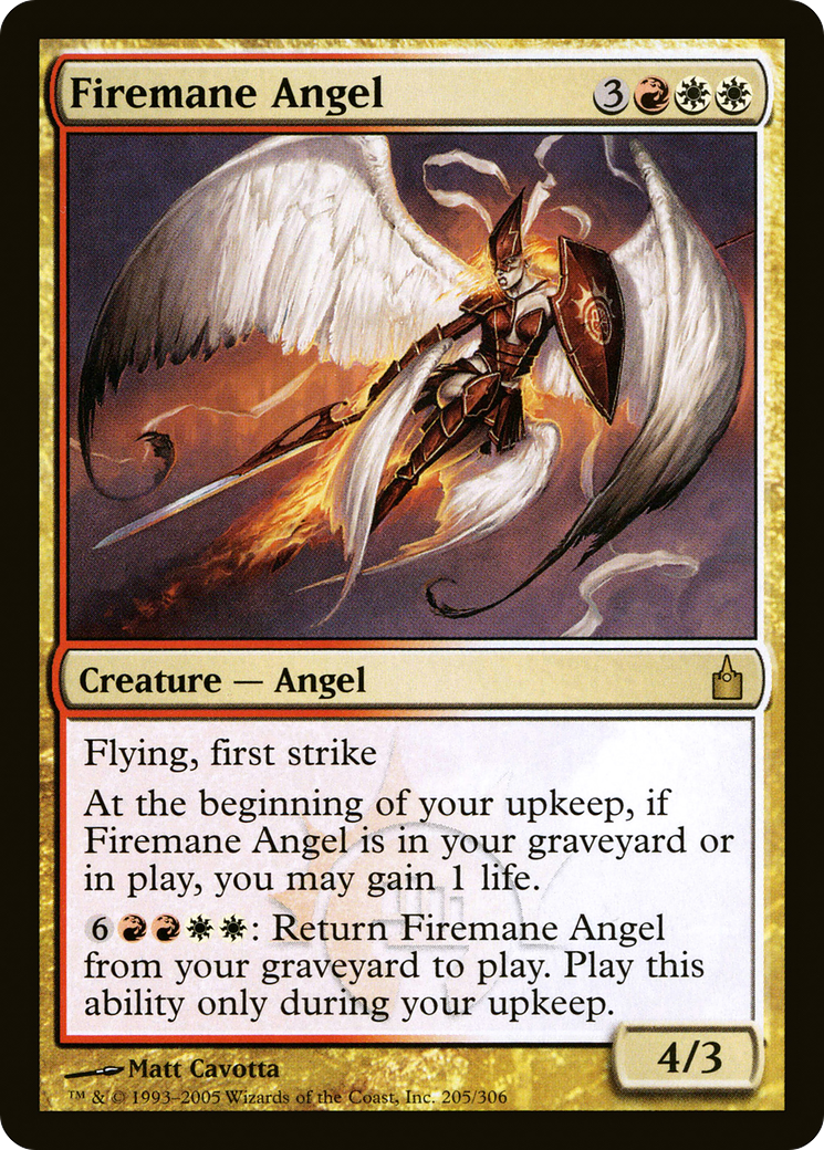 Firemane Angel (RAV-205) [Ravnica: City of Guilds] Foil MTG Single Wizards of the Coast
