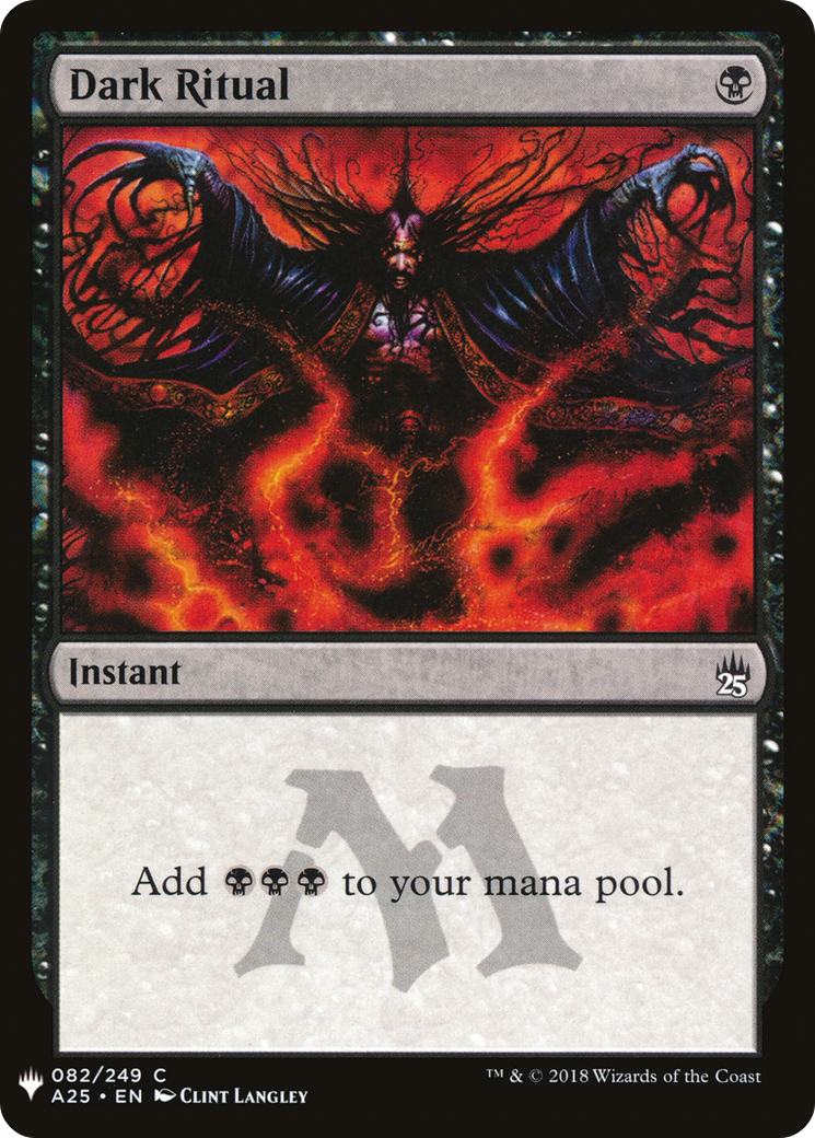 Dark Ritual (A25) (LIST-082) [Mystery Booster] The List MTG Single Wizards of the Coast