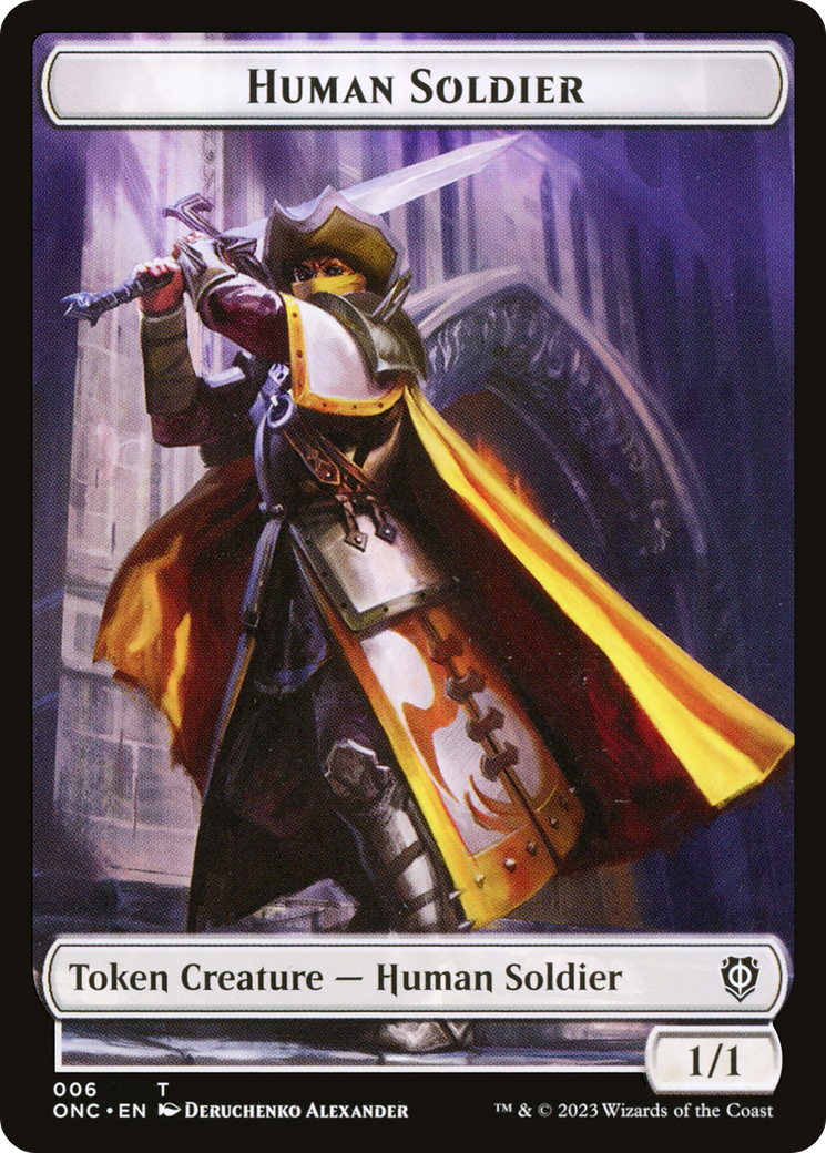 Human Soldier (TONC-006) [Tokens] Phyrexia: All Will Be One Commander Tokens MTG Single Wizards of the Coast