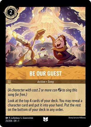 Be Our Guest (25/204) [The First Chapter] Cold Foil Lorcana Single Disney