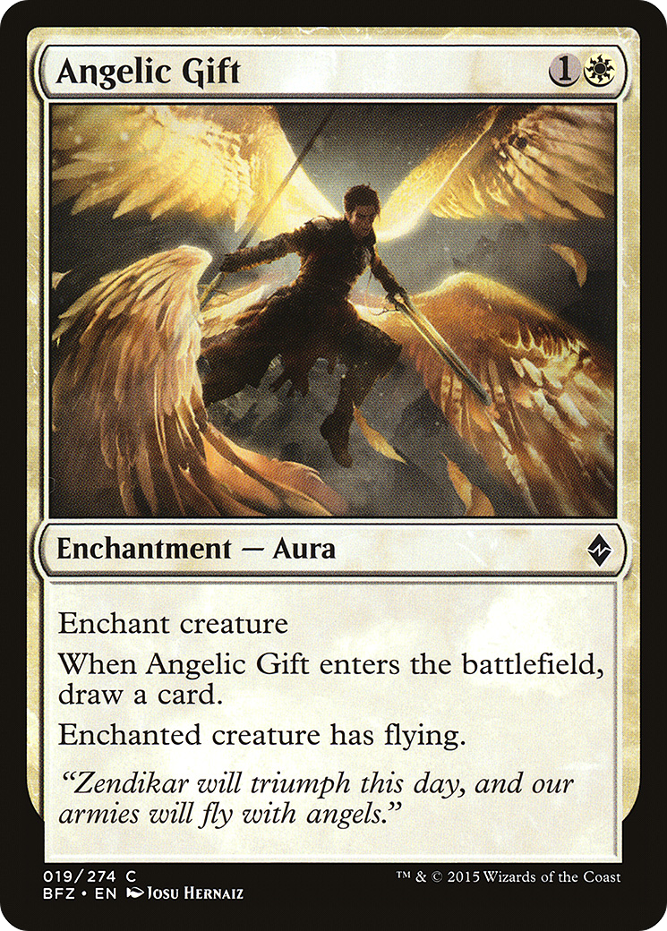 Angelic Gift (BFZ-019) [Battle for Zendikar] MTG Single Wizards of the Coast