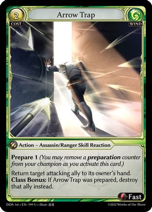 Arrow Trap (199) [Dawn of Ashes 1st Edition] Foil Grand Archive Single Weebs of the Shore