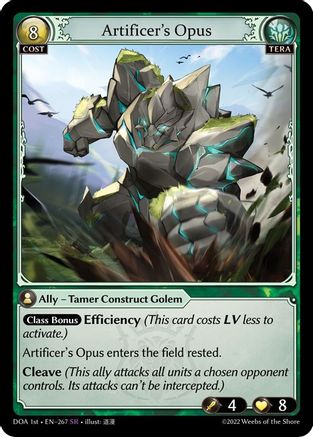 Artificer's Opus (267) [Dawn of Ashes 1st Edition] Foil Grand Archive Single Weebs of the Shore