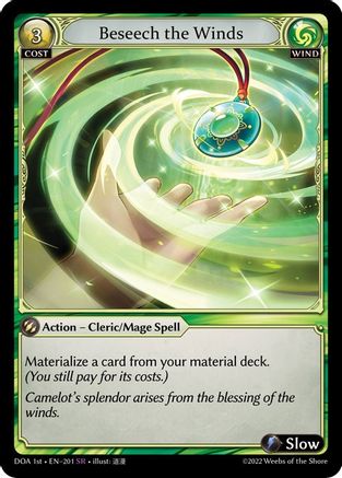 Beseech the Winds (201) [Dawn of Ashes 1st Edition] Grand Archive Single Weebs of the Shore