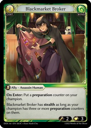 Blackmarket Broker (202) [Dawn of Ashes 1st Edition] Foil Grand Archive Single Weebs of the Shore