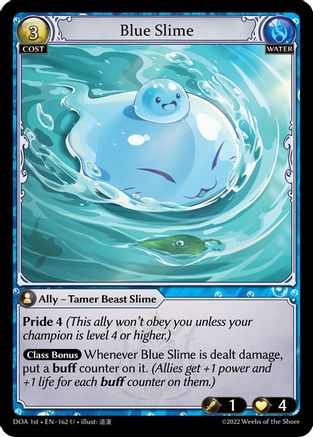 Blue Slime (162) [Dawn of Ashes 1st Edition] Foil Grand Archive Single Weebs of the Shore