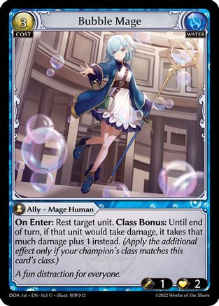 Bubble Mage (163) [Dawn of Ashes 1st Edition] Grand Archive Single Weebs of the Shore