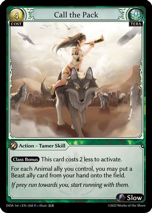 Call the Pack (268) [Dawn of Ashes 1st Edition] Grand Archive Single Weebs of the Shore