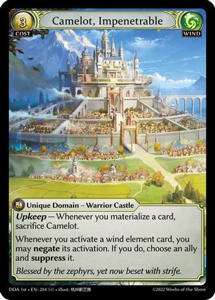 Camelot, Impenetrable (204) [Dawn of Ashes 1st Edition] Grand Archive Single Weebs of the Shore