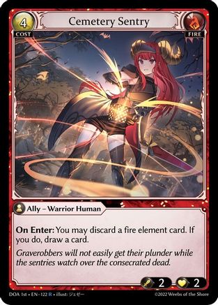 Cemetery Sentry (122) [Dawn of Ashes 1st Edition] Grand Archive Single Weebs of the Shore