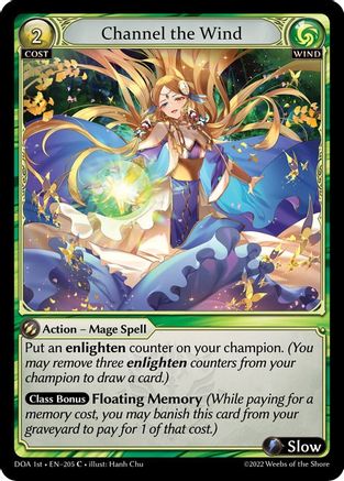 Channel the Wind (205) [Dawn of Ashes 1st Edition] Foil Grand Archive Single Weebs of the Shore