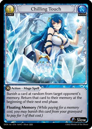 Chilling Touch (164) [Dawn of Ashes 1st Edition] Grand Archive Single Weebs of the Shore
