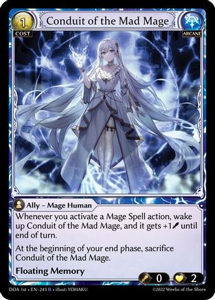 Conduit of the Mad Mage (243) [Dawn of Ashes 1st Edition] Foil Grand Archive Single Weebs of the Shore