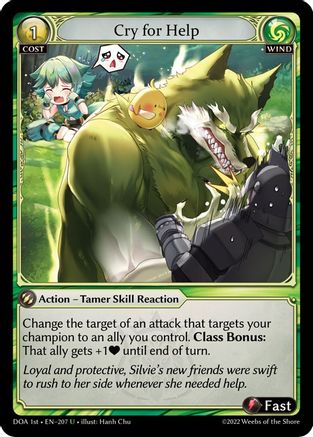 Cry for Help (207) [Dawn of Ashes 1st Edition] Foil Grand Archive Single Weebs of the Shore