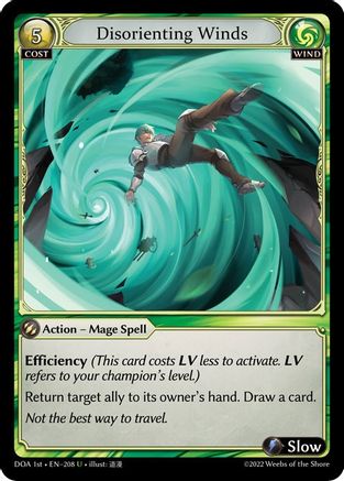 Disorienting Winds (208) [Dawn of Ashes 1st Edition] Foil Grand Archive Single Weebs of the Shore