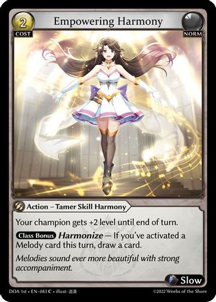 Empowering Harmony (083) [Dawn of Ashes 1st Edition] Grand Archive Single Weebs of the Shore