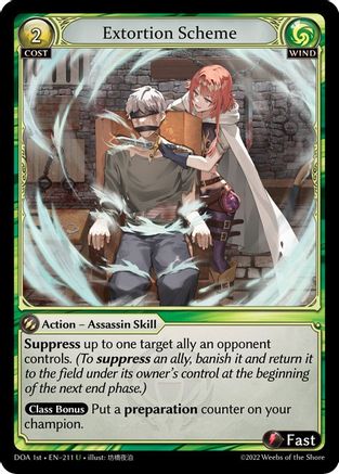 Extortion Scheme (211) [Dawn of Ashes 1st Edition] Foil Grand Archive Single Weebs of the Shore