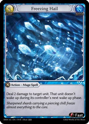 Freezing Hail (170) [Dawn of Ashes 1st Edition] Grand Archive Single Weebs of the Shore