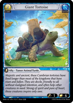 Giant Tortoise (172) [Dawn of Ashes 1st Edition] Foil Grand Archive Single Weebs of the Shore